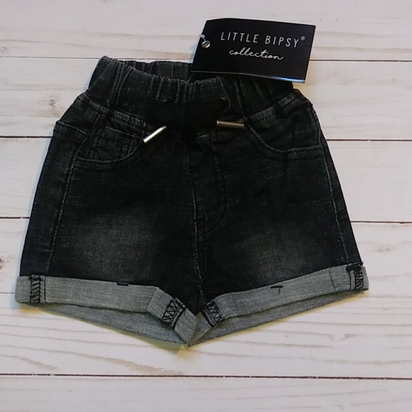3-6month Little Bipsy jean shorts - Picture 1 of 3